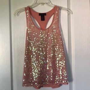Material Girl Mesh Front Size Small Tank Top